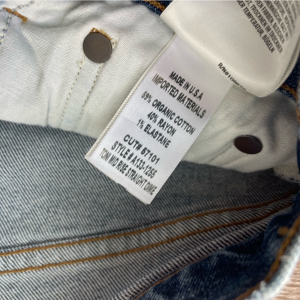 AGOLDE Toni Mid Rise Straight Denim Jeans Sz 26 EUC Medium Wash Blue - Picture 13 of 15